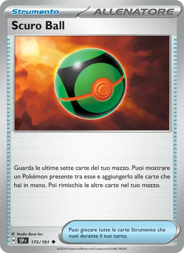 Scuro Ball — Scintille Folgoranti 175 Italian Pokémon card