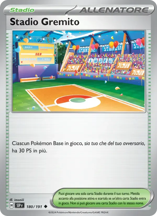 Stadio Gremito — Scintille Folgoranti 180 Italian Pokémon card