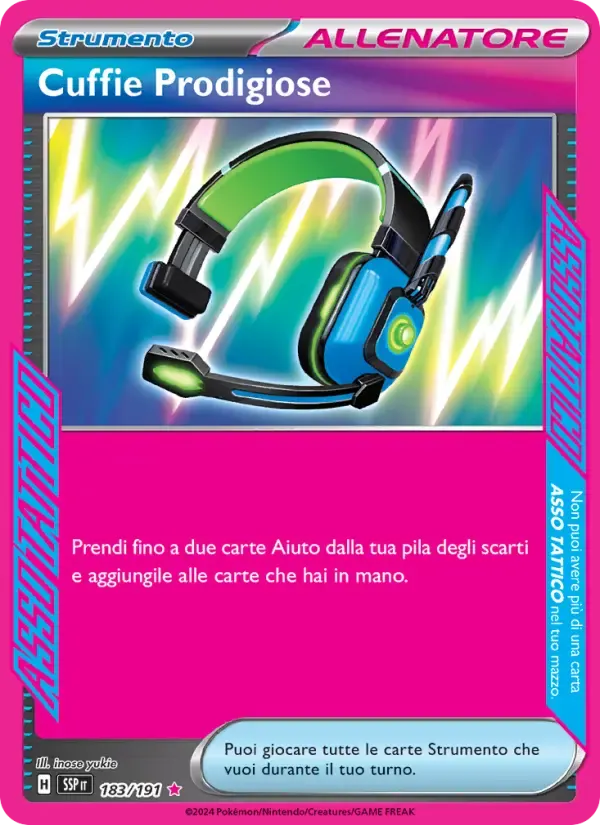 Cuffie Prodigiose — Scintille Folgoranti 183 Italian Pokémon card