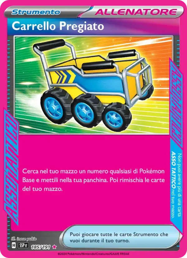 Carrello Pregiato — Scintille Folgoranti 185 Italian Pokémon card