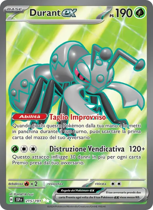 Durant-ex — Scintille Folgoranti 215 Italian Pokémon card