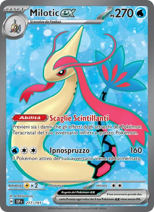 Milotic-ex — Scintille Folgoranti 217 Italian Pokémon card