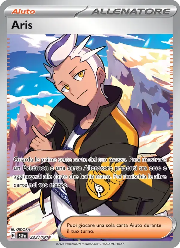Aris — Scintille Folgoranti 232 Italian Pokémon card