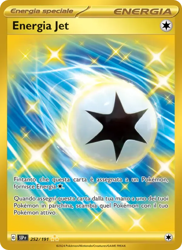 Energia Jet — Scintille Folgoranti 252 Italian Pokémon card