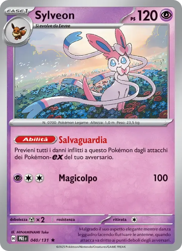 Sylveon — Evoluzioni Prismatiche 40 Italian Pokémon card