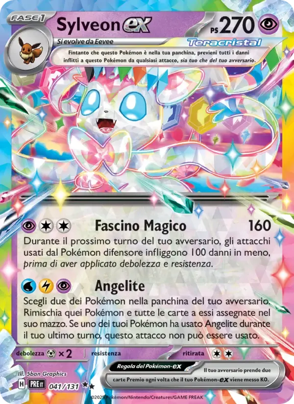 Sylveon-ex — Evoluzioni Prismatiche 41 Italian Pokémon card