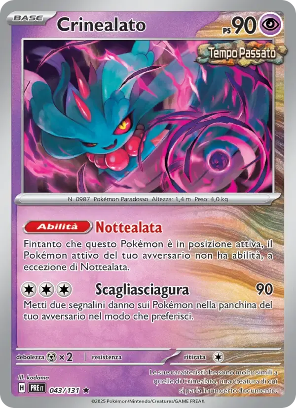 Crinealato — Evoluzioni Prismatiche 43 Italian Pokémon card