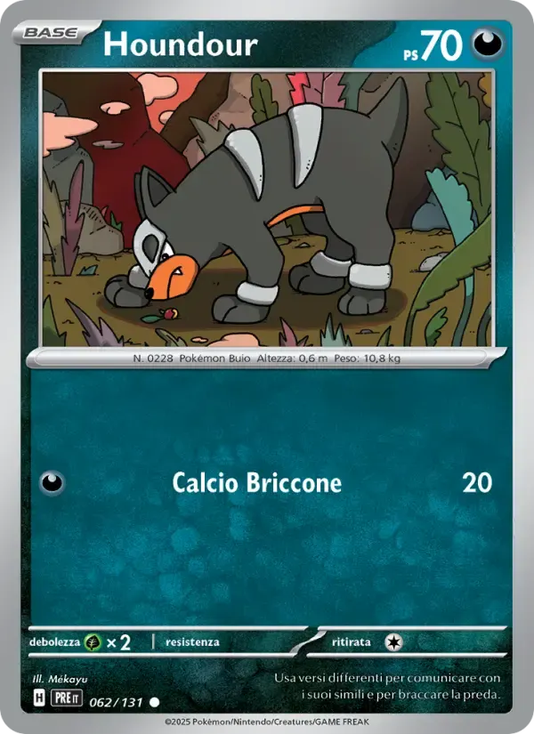 Houndour — Evoluzioni Prismatiche 62 Italian Pokémon card