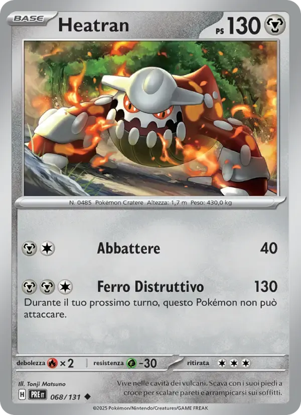 Heatran — Evoluzioni Prismatiche 68 Italian Pokémon card