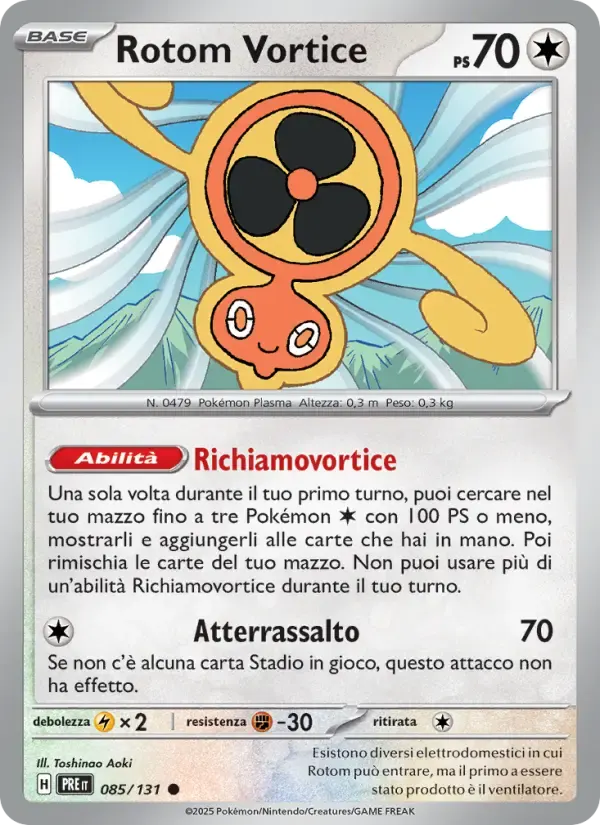 Rotom Vortice — Evoluzioni Prismatiche 85 Italian Pokémon card