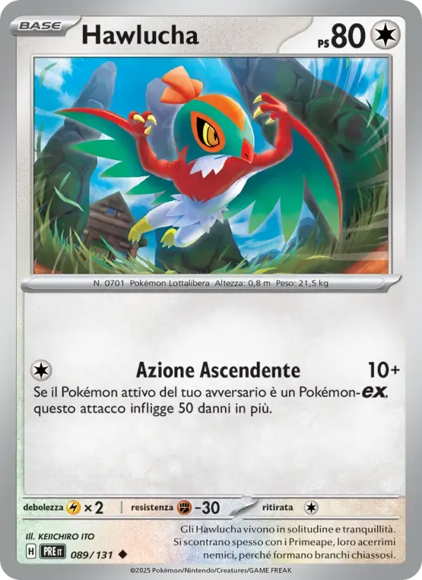 Hawlucha — Evoluzioni Prismatiche 89 Italian Pokémon card