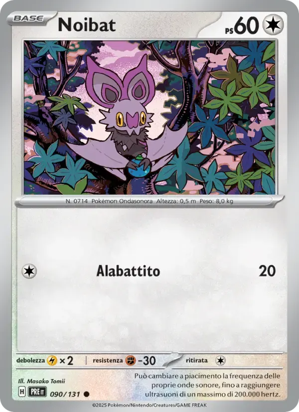 Noibat — Evoluzioni Prismatiche 90 Italian Pokémon card