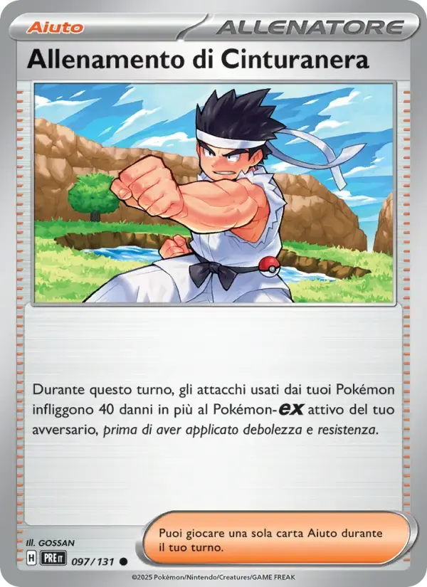 Allenamento di Cinturanera — Evoluzioni Prismatiche 97 Italian Pokémon card