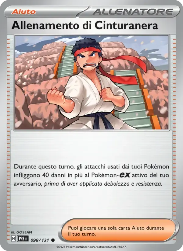 Allenamento di Cinturanera — Evoluzioni Prismatiche 98 Italian Pokémon card