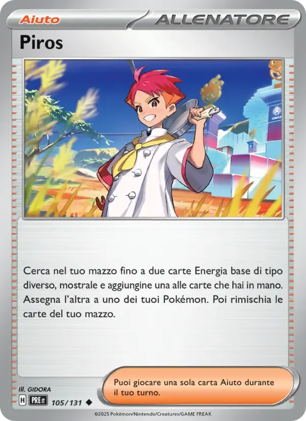 Piros — Evoluzioni Prismatiche 105 Italian Pokémon card