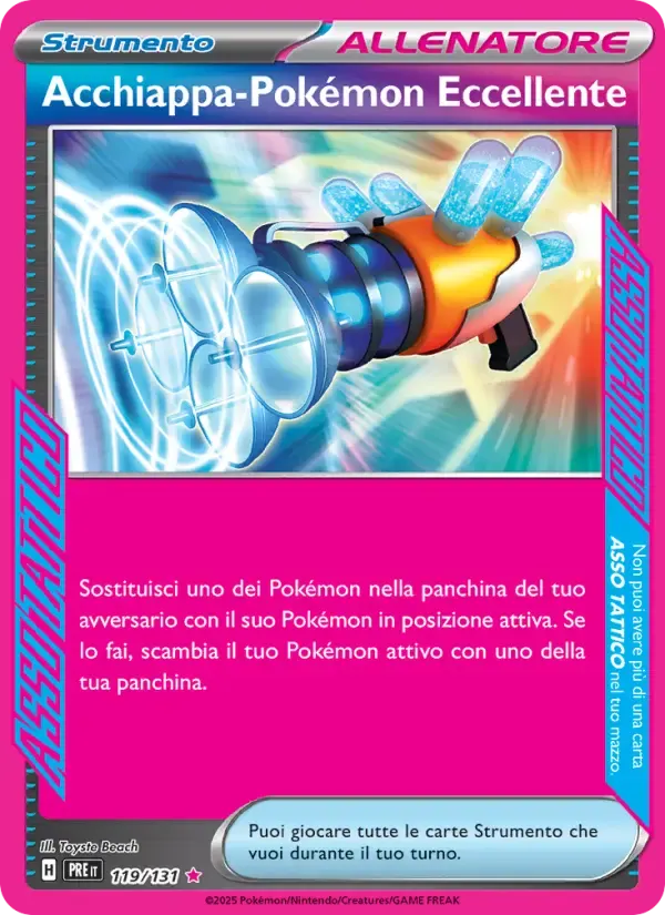 Acchiappa-Pokémon Eccellente — Evoluzioni Prismatiche 119 Italian Pokémon card