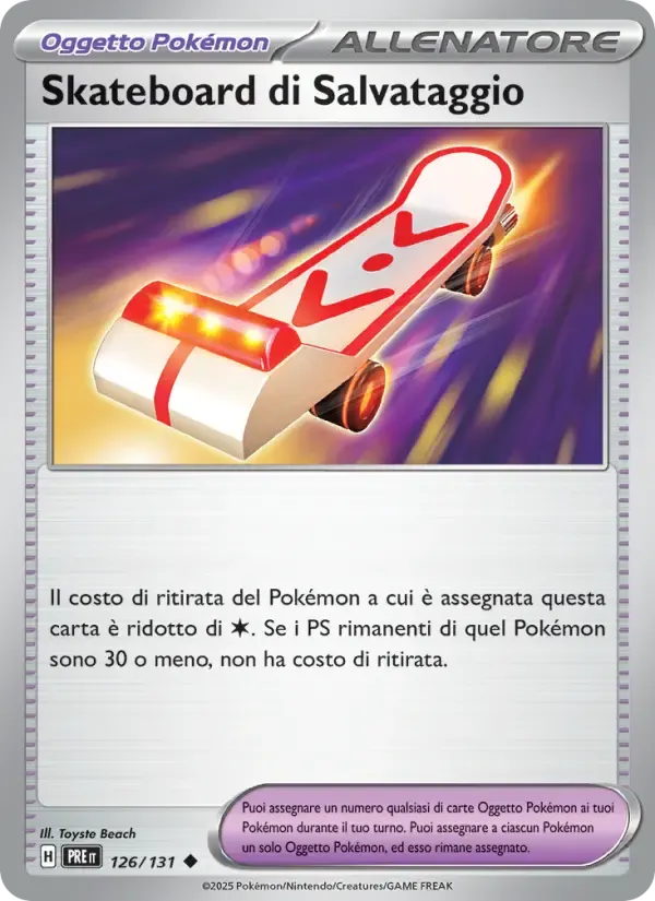Skateboard di Salvataggio — Evoluzioni Prismatiche 126 Italian Pokémon card