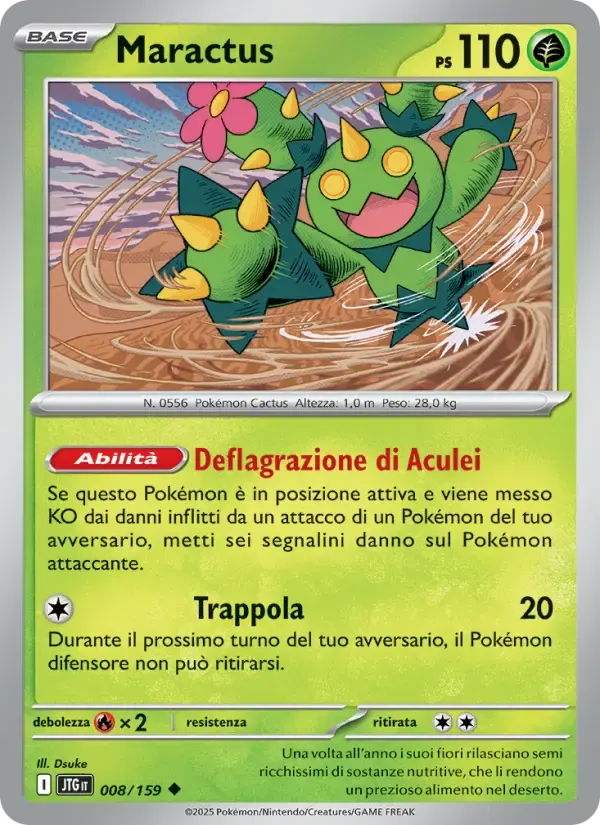 Maractus — Avventure Insieme 8 Italian Pokémon card