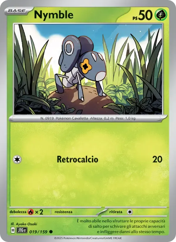 Nymble — Avventure Insieme 19 Italian Pokémon card