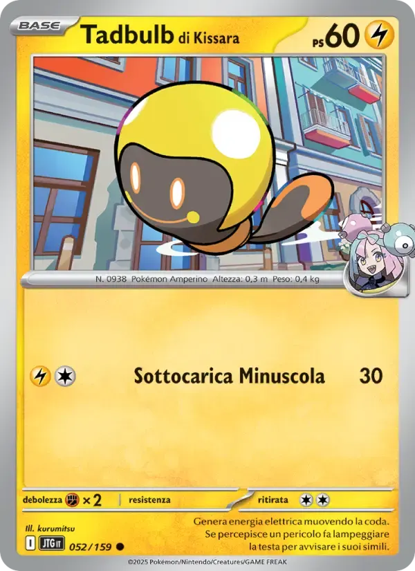 Tadbulb di Kissara — Avventure Insieme 52 Italian Pokémon card