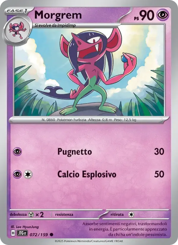Morgrem — Avventure Insieme 72 Italian Pokémon card