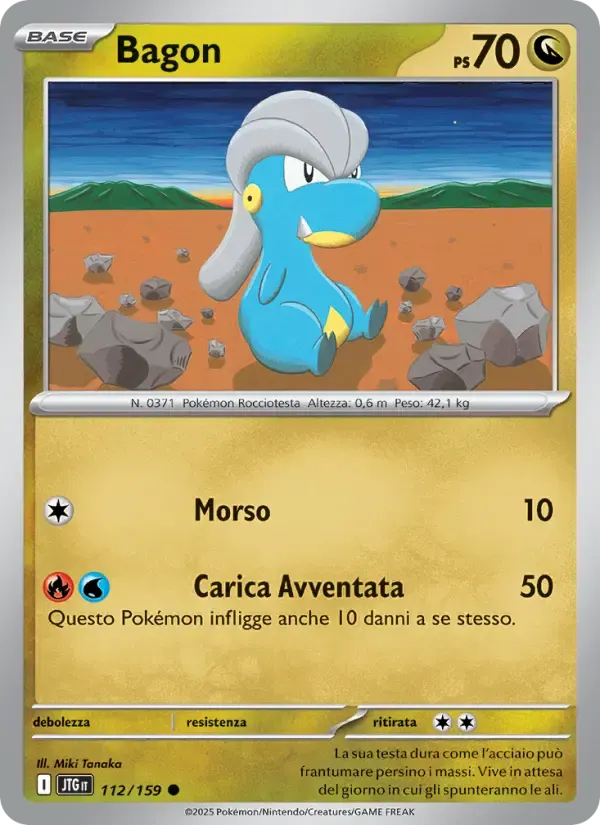 Bagon — Avventure Insieme 112 Italian Pokémon card