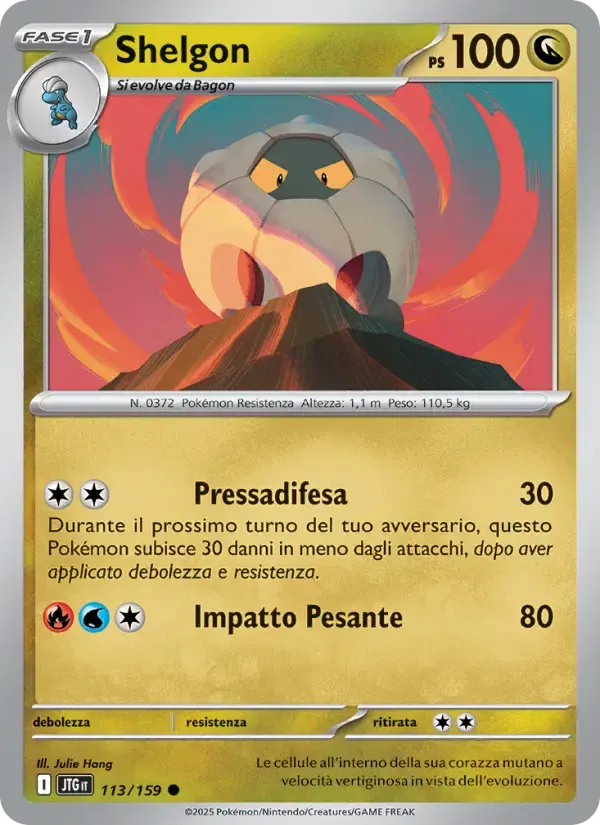 Shelgon — Avventure Insieme 113 Italian Pokémon card