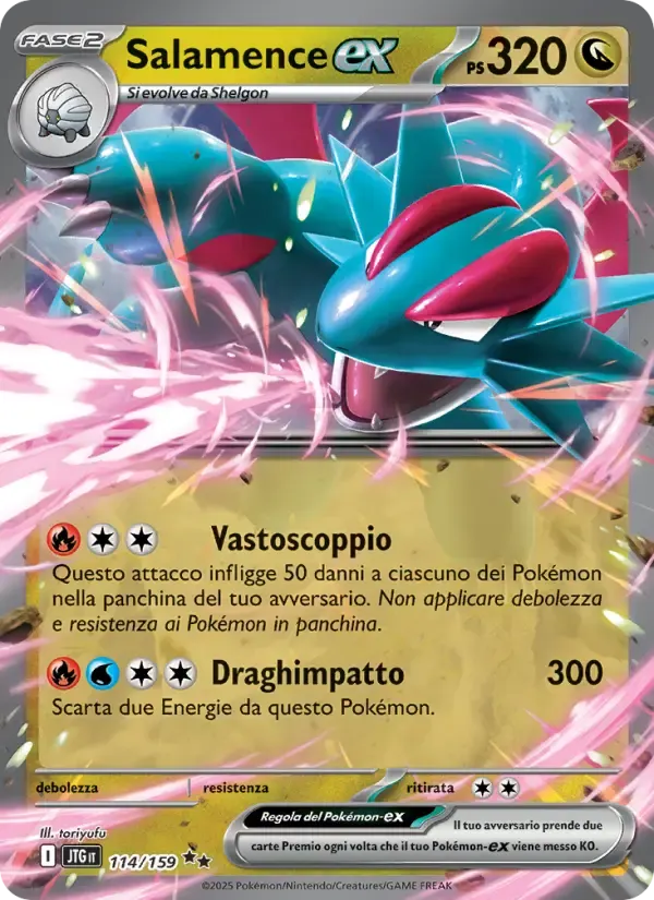 Salamence-ex — Avventure Insieme 114 Italian Pokémon card