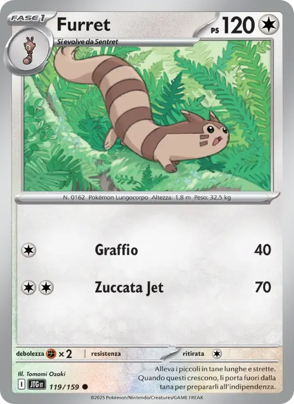 Furret — Avventure Insieme 119 Italian Pokémon card
