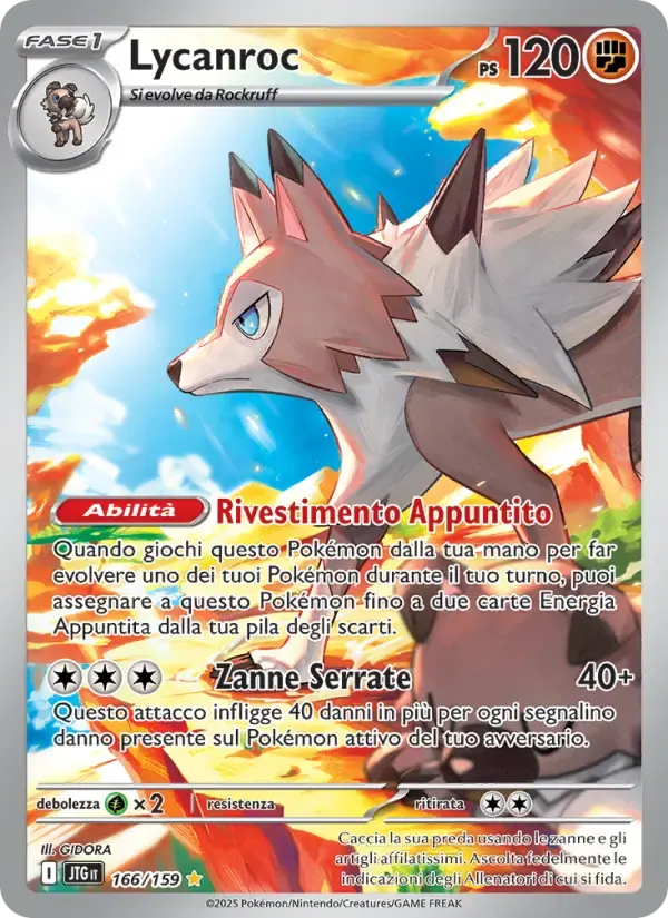 Lycanroc — Avventure Insieme 166 Italian Pokémon card