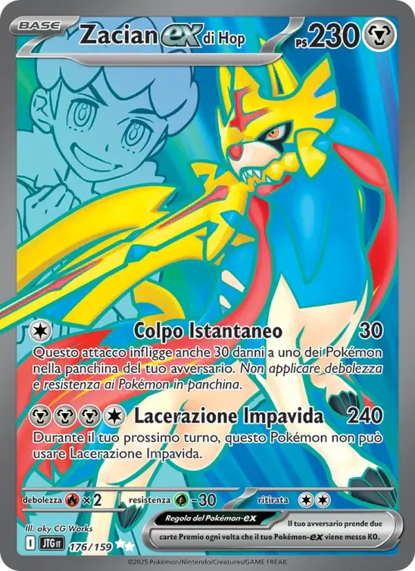 Zacian-ex di Hop — Avventure Insieme 176 Italian Pokémon card