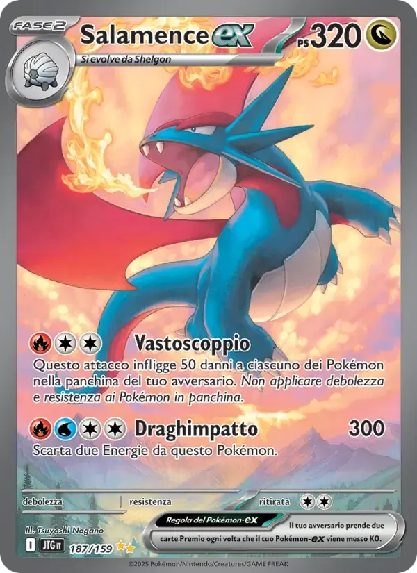 Salamence-ex — Avventure Insieme 187 Italian Pokémon card