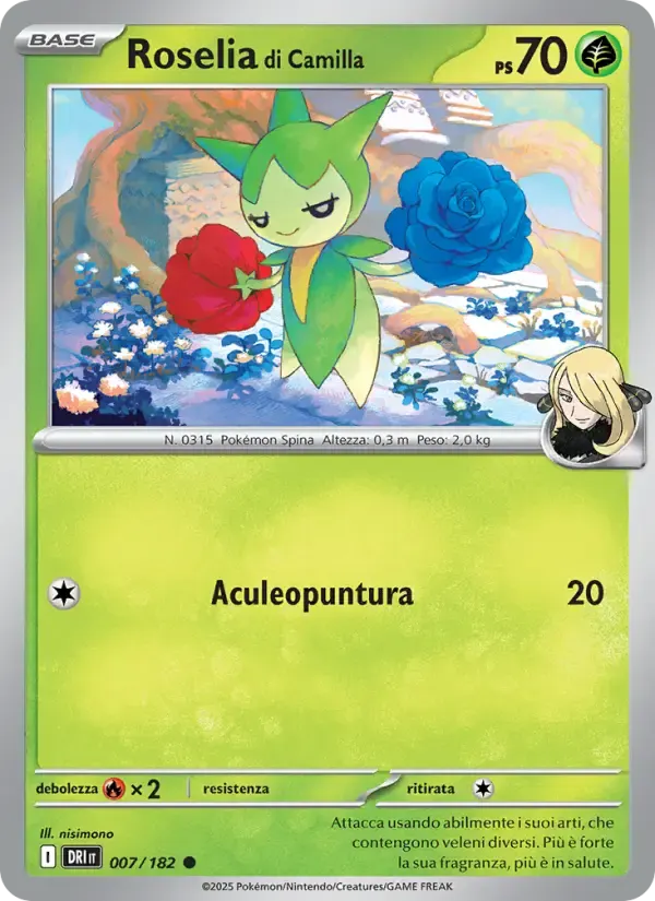 Roselia di Camilla — Rivali Predestinati 7 Italian Pokémon card