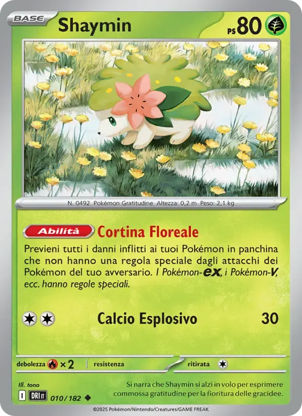 Shaymin — Rivali Predestinati 10 Italian Pokémon card