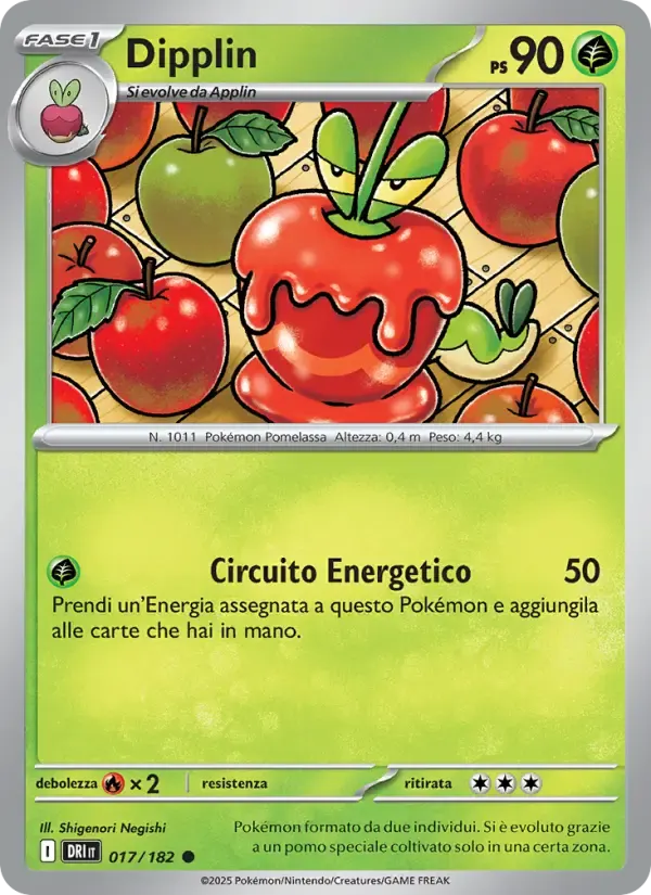 Dipplin — Rivali Predestinati 17 Italian Pokémon card