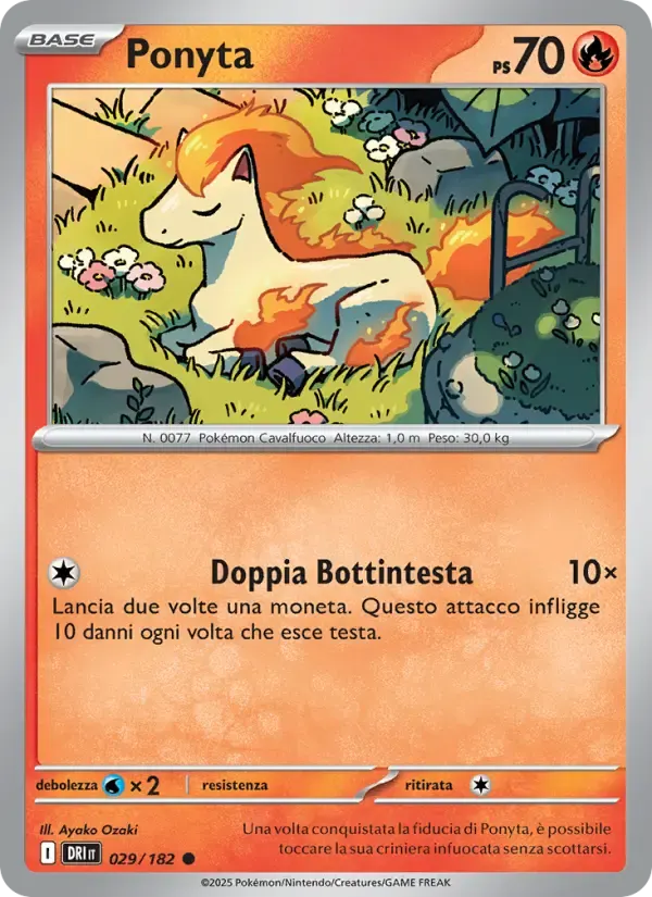Ponyta — Rivali Predestinati 29 Italian Pokémon card