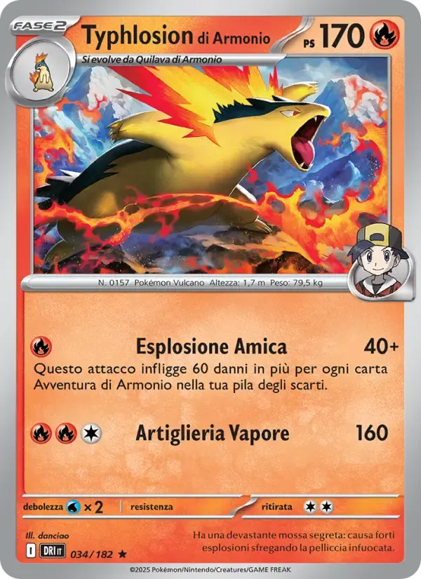 Typhlosion di Armonio — Rivali Predestinati 34 Italian Pokémon card