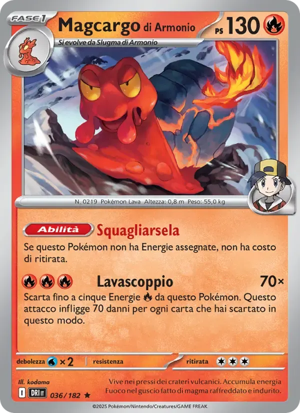 Magcargo di Armonio — Rivali Predestinati 36 Italian Pokémon card