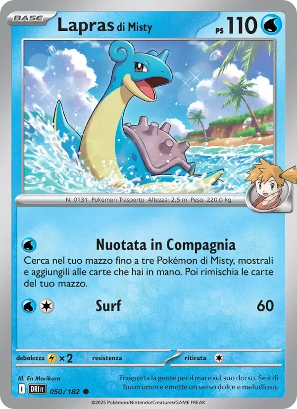 Lapras di Misty — Rivali Predestinati 50 Italian Pokémon card