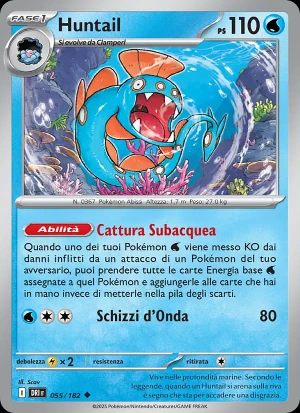 Huntail — Rivali Predestinati 55 Italian Pokémon card