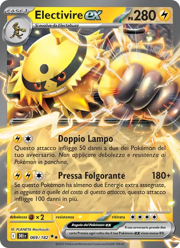 Electivire-ex — Rivali Predestinati 69 Italian Pokémon card