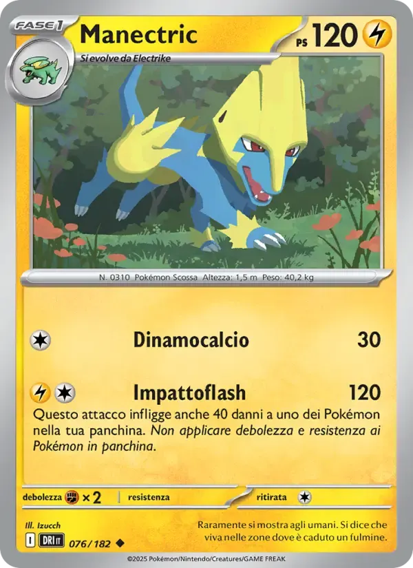 Manectric — Rivali Predestinati 76 Italian Pokémon card