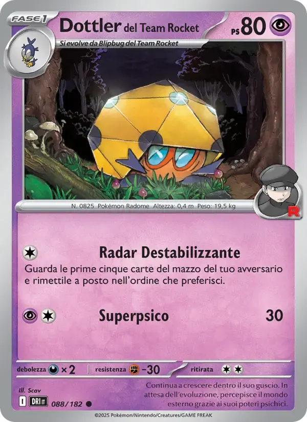 Dottler del Team Rocket — Rivali Predestinati 88 Italian Pokémon card