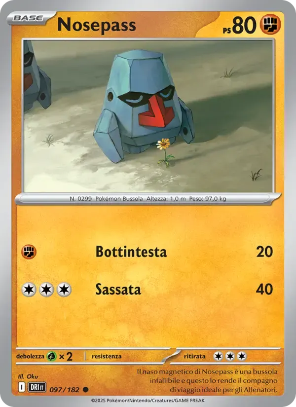 Nosepass — Rivali Predestinati 97 Italian Pokémon card