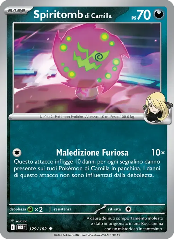 Spiritomb di Camilla — Rivali Predestinati 129 Italian Pokémon card