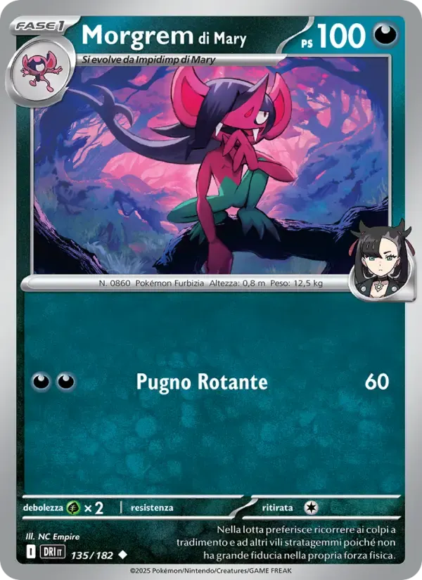 Morgrem di Mary — Rivali Predestinati 135 Italian Pokémon card