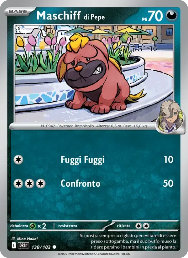 Maschiff di Pepe — Rivali Predestinati 138 Italian Pokémon card