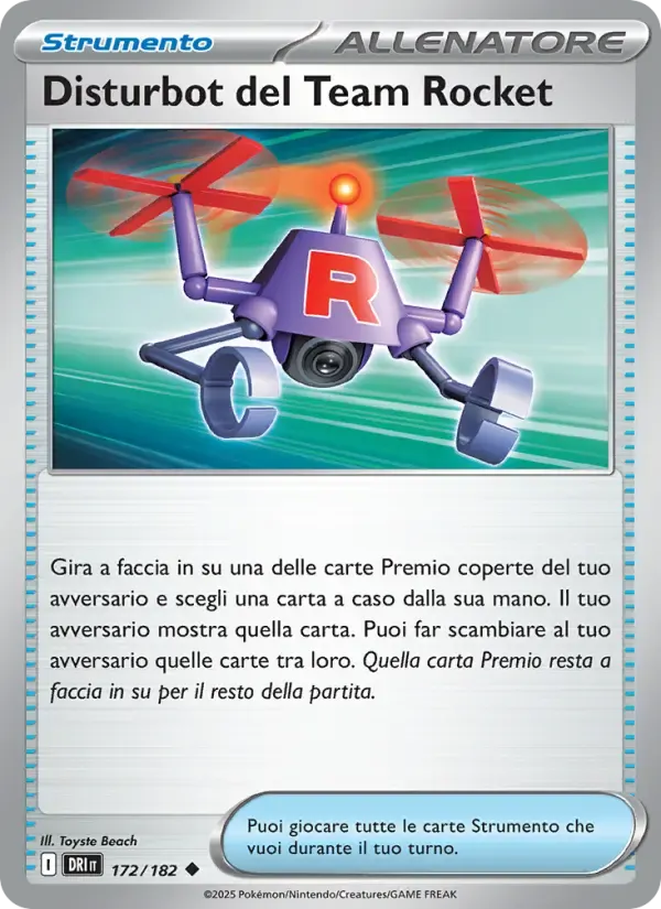 Disturbot del Team Rocket — Rivali Predestinati 172 Italian Pokémon card