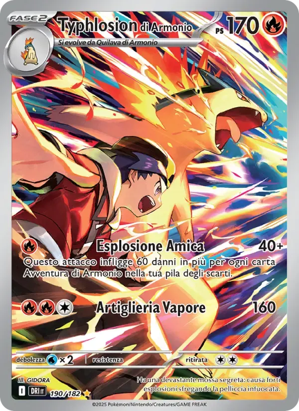 Typhlosion di Armonio — Rivali Predestinati 190 Italian Pokémon card