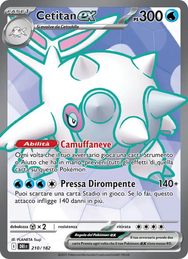 Cetitan-ex — Rivali Predestinati 210 Italian Pokémon card